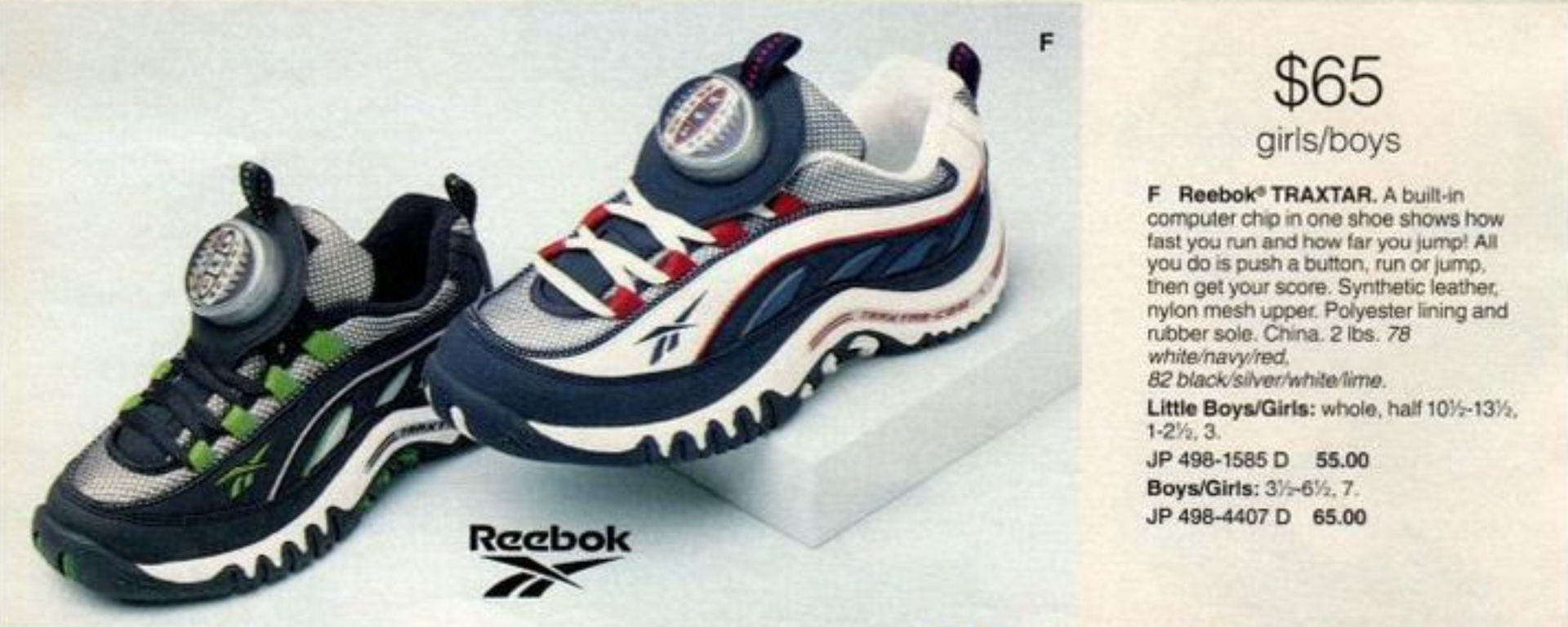 JCPenney Catalog, Reebok sneakers advertisement
